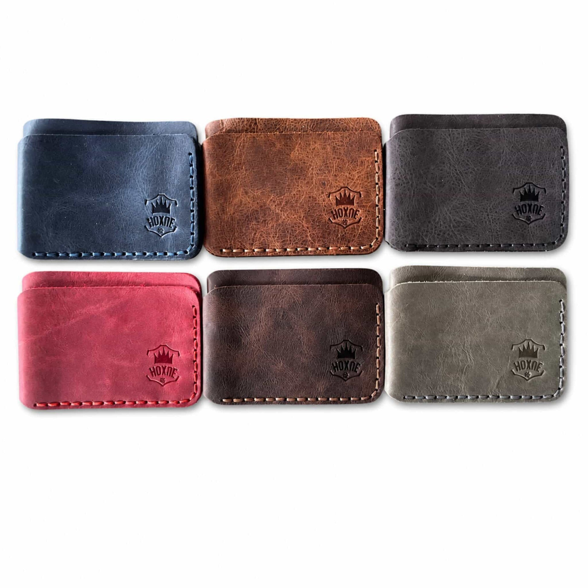Hoxne Leather slim card holder all 6 colors, full-grain leather